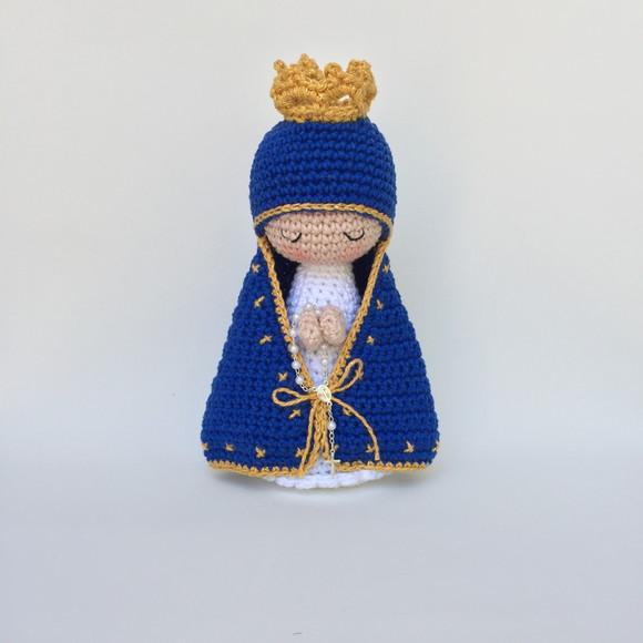 Nossa Senhora de Crochê Amigurumi Santinha