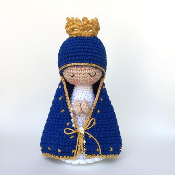 Nossa Senhora de Crochê Amigurumi Santinha