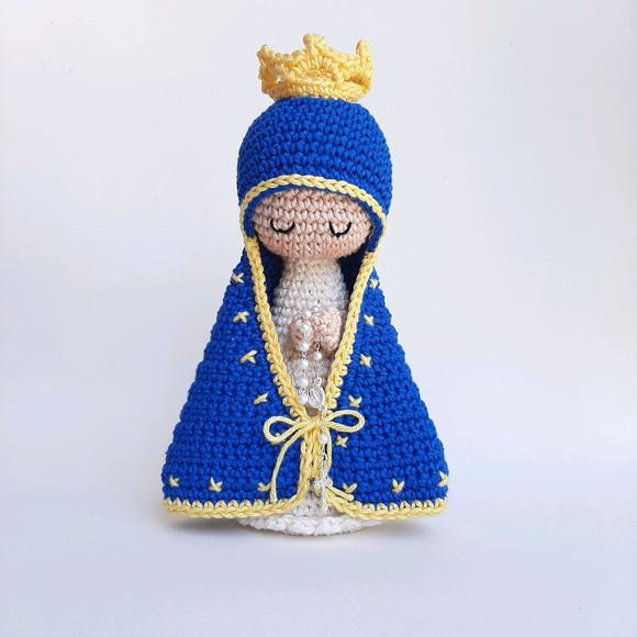 Nossa Senhora de Crochê Amigurumi Santinha