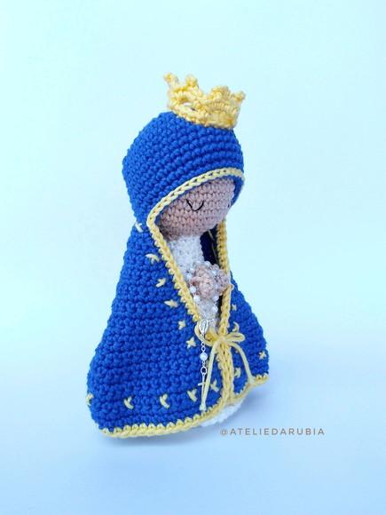 Nossa Senhora de Crochê Amigurumi Santinha