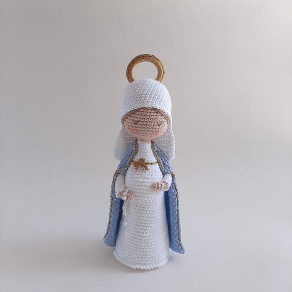 Nossa Senhora do Ó Maria Grávida de Crochê Amigurumi