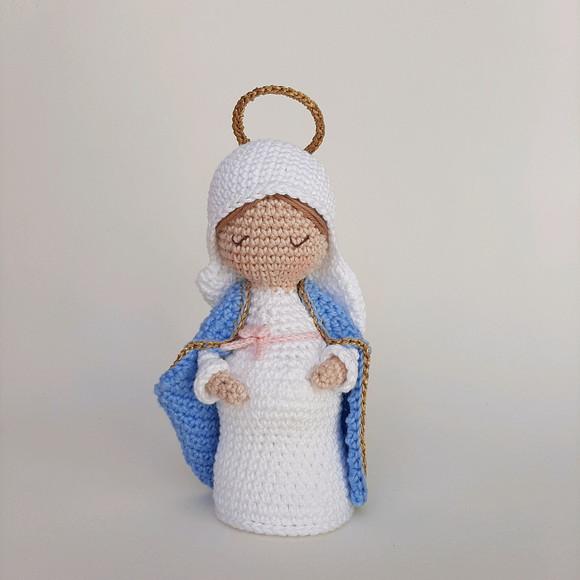 Nossa Senhora do Ó, Maria Gravida de Crochê Amigurumi