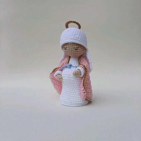Nossa Senhora do Ó, Maria Gravida de Crochê Amigurumi