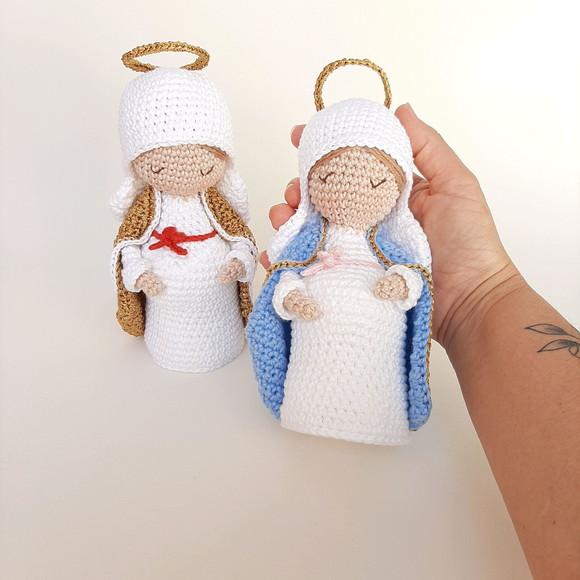 Nossa Senhora do Ó, Maria Gravida de Crochê Amigurumi