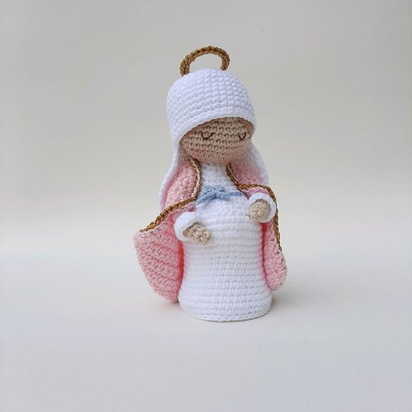 Nossa Senhora do Ó, Maria Gravida de Crochê Amigurumi