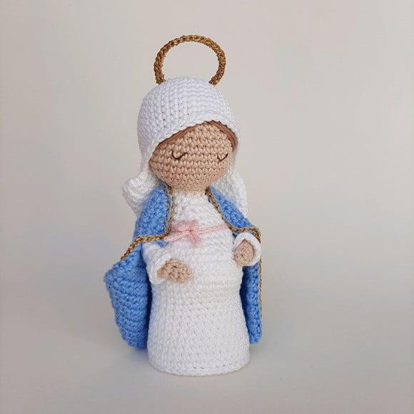 Nossa Senhora do Ó, Maria Gravida de Crochê Amigurumi