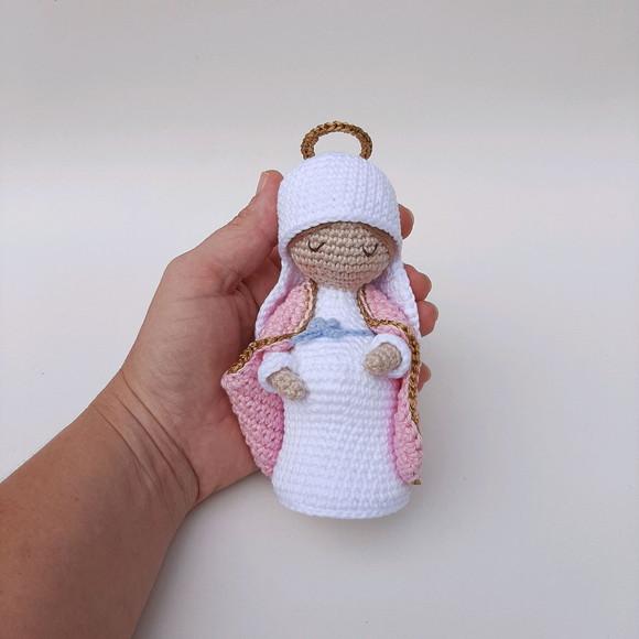 Nossa Senhora do Ó, Maria Gravida de Crochê Amigurumi