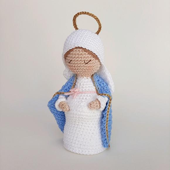 Nossa Senhora do Ó, Maria Gravida de Crochê Amigurumi