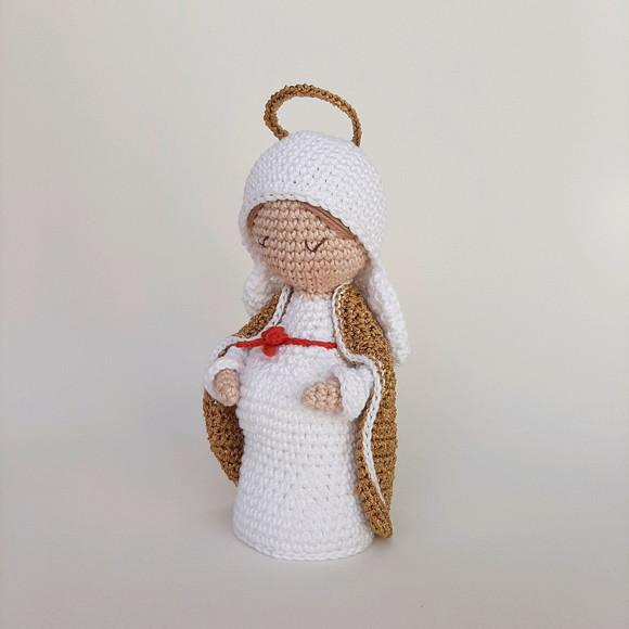 Nossa Senhora do Ó, Maria Grávida de Crochê Amigurumi