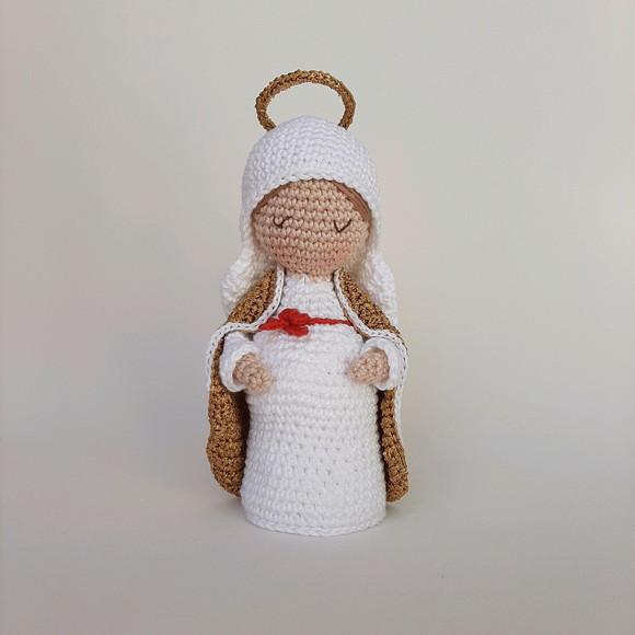 Nossa Senhora do Ó, Maria Grávida de Crochê Amigurumi