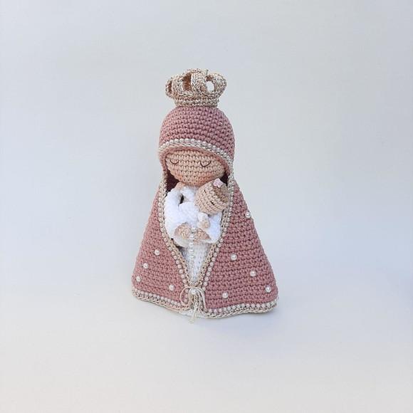 Nossa Senhora e Bebê Crochê Amigurumi