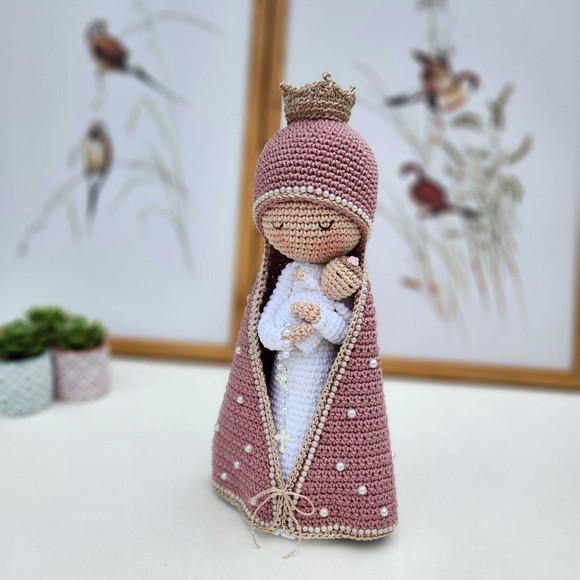 Nossa Senhora e Bebê Crochê Amigurumi