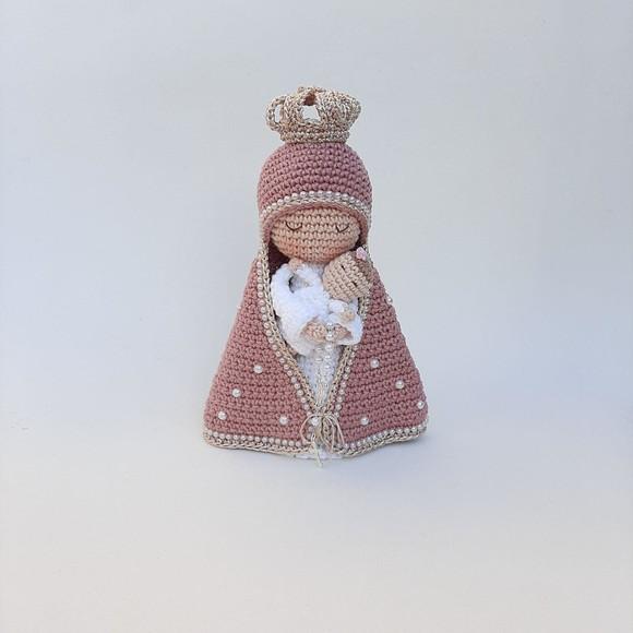 Nossa Senhora e Bebê Crochê Amigurumi