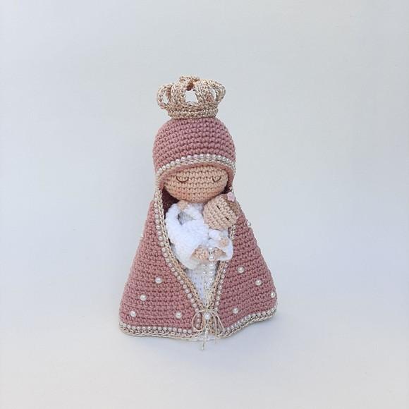 Nossa Senhora e Bebê Crochê Amigurumi