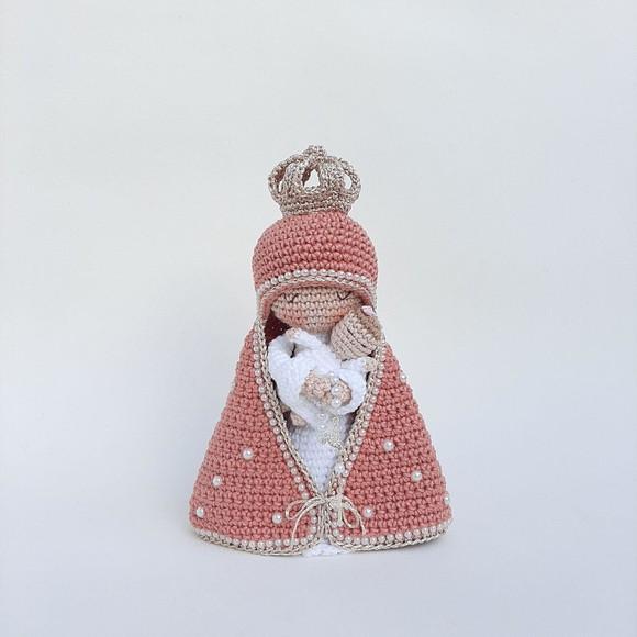 Nossa Senhora e Bebê Crochê Amigurumi