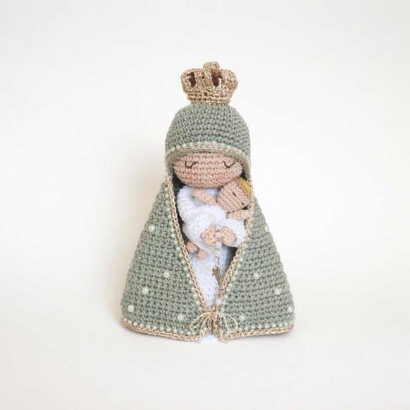 Nossa Senhora e Menino Jesus Crochê Amigurumi