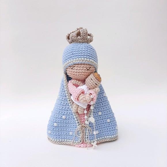 Nossa Senhora e Menino Jesus Crochê Amigurumi