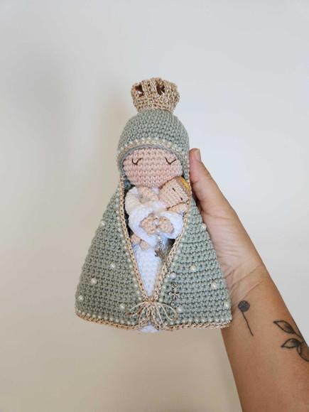 Nossa Senhora e Menino Jesus Crochê Amigurumi