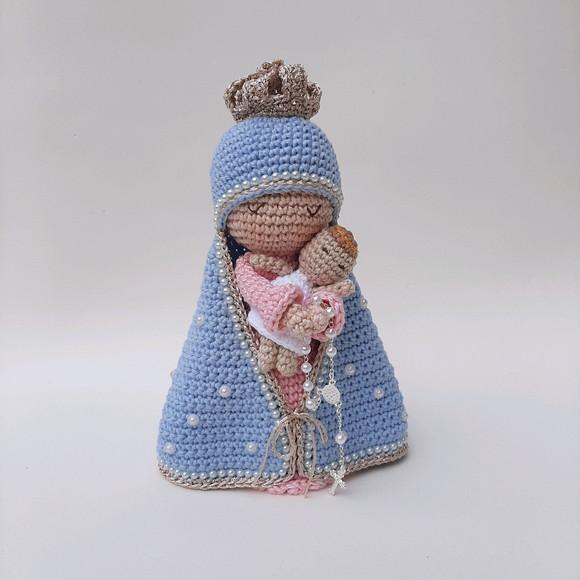 Nossa Senhora e Menino Jesus Crochê Amigurumi