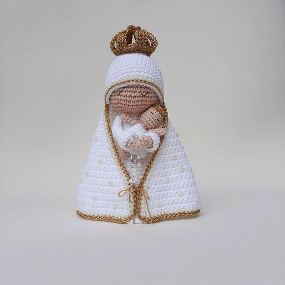 Nossa Senhora e Menino Jesus Crochê Amigurumi