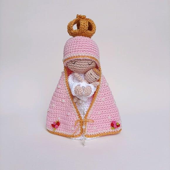 Nossa Senhora e Menino Jesus Crochê Amigurumi