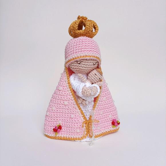 Nossa Senhora e Menino Jesus Crochê Amigurumi
