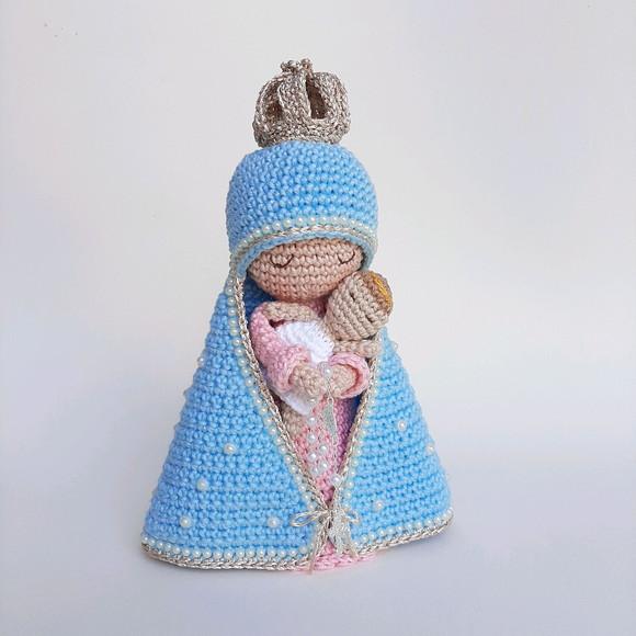 Nossa Senhora e Menino Jesus Crochê Amigurumi
