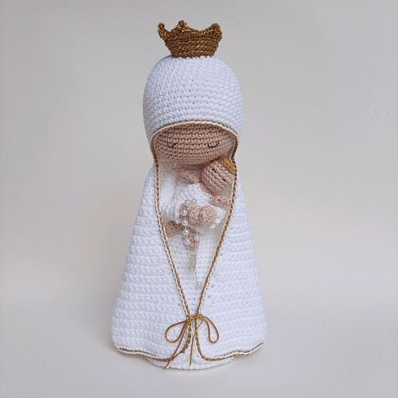 Nossa Senhora e Menino Jesus Crochê Amigurumi