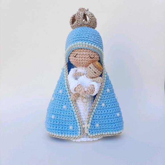Nossa Senhora e Menino Jesus Crochê Amigurumi