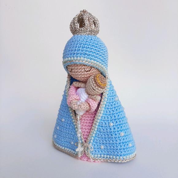Nossa Senhora e Menino Jesus Crochê Amigurumi