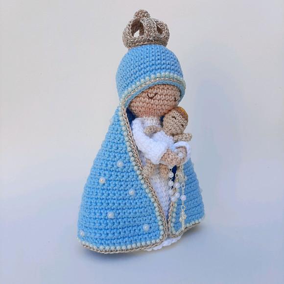 Nossa Senhora e Menino Jesus Crochê Amigurumi