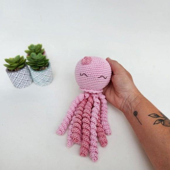 Polvo Amigurumi Crochê Terapêutico