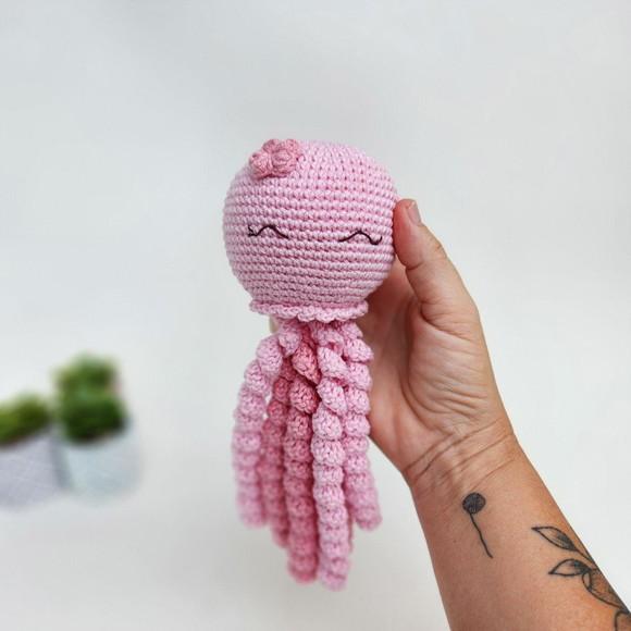 Polvo Amigurumi Crochê Terapêutico