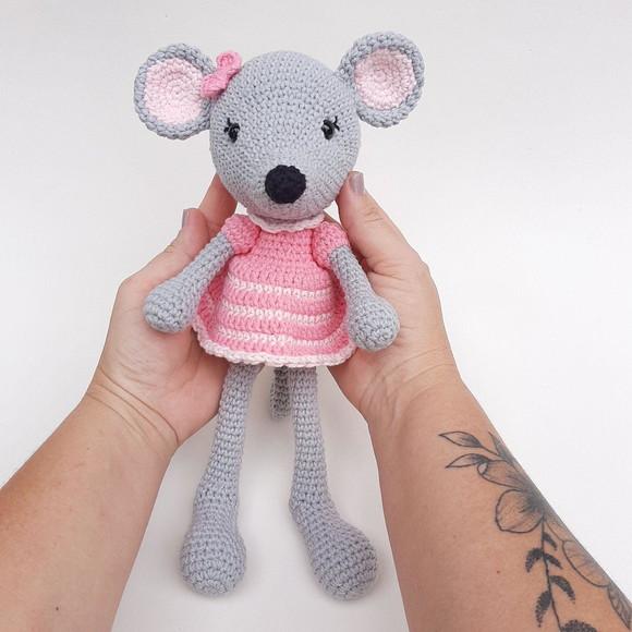 Ratinha Amigurumi de crochê