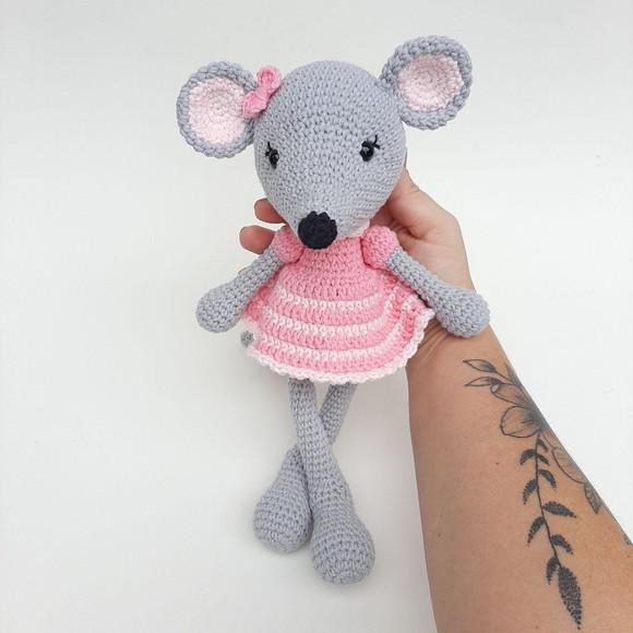 Ratinha Amigurumi de crochê