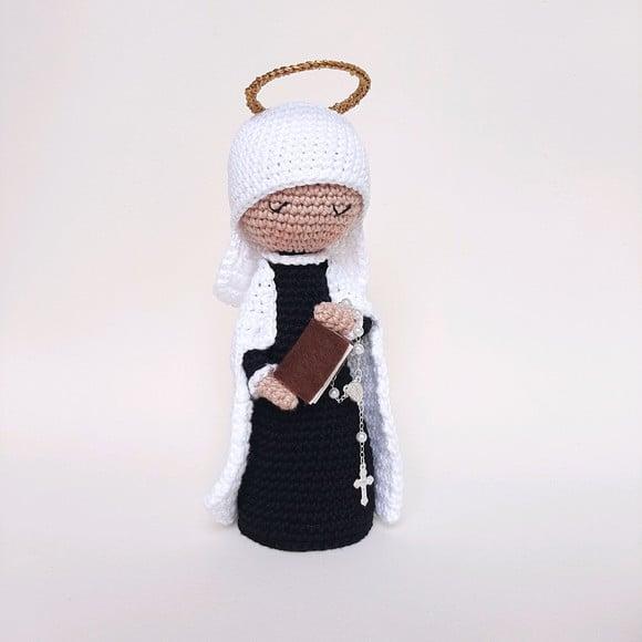 Santa Francisca Romana Crochê Amigurumi