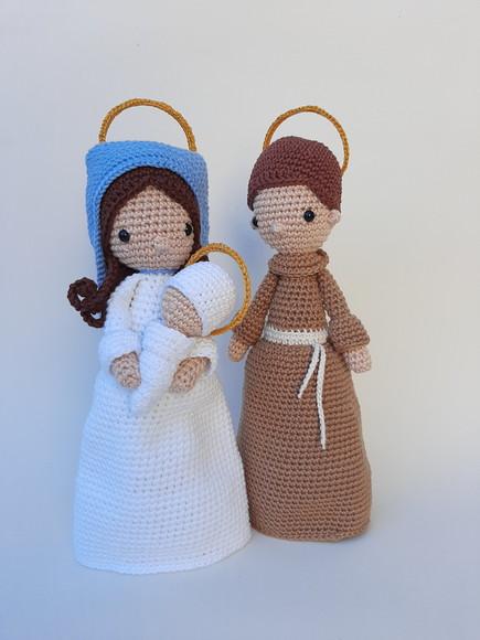 Sagrada Família Amigurumi Crochê Presépio