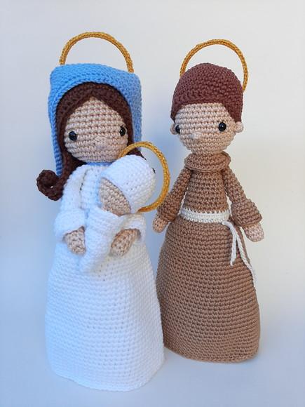Sagrada Família Amigurumi Crochê Presépio