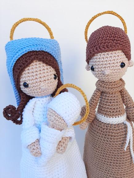Sagrada Família Amigurumi Crochê Presépio