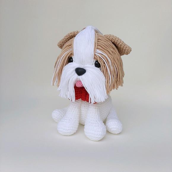 Shihtzu Cãozinho de Crochê Amigurumi
