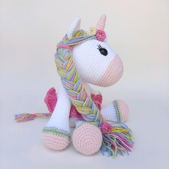 Unicórnio de Crochê Amigurumi bailarina