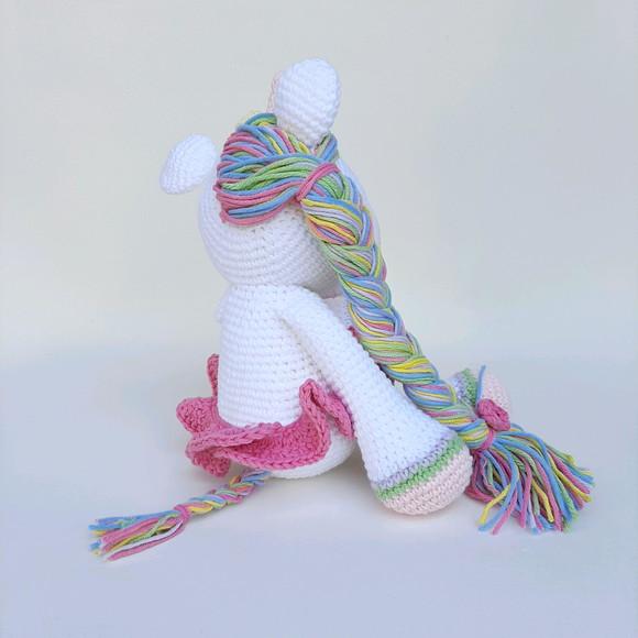 Unicórnio de Crochê Amigurumi bailarina