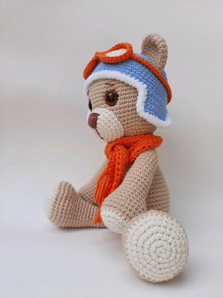 Ursinho Aviador de Crochê Amigurumi