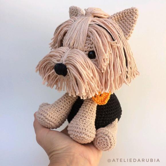 Yorkshire Cãozinho de Crochê Amigurumi