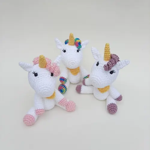 Amigurumi De Crochê Pequeno Unicórnio- Unidade