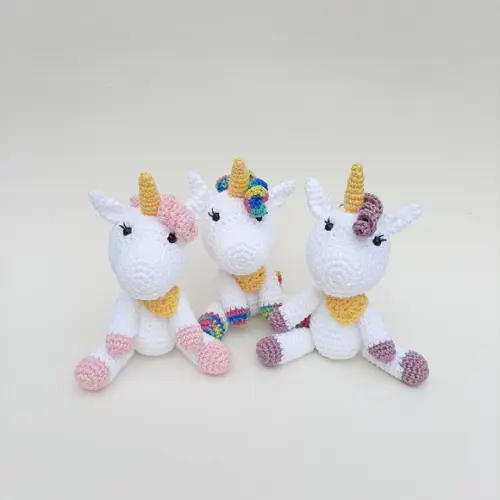 Amigurumi De Crochê Pequeno Unicórnio- Unidade