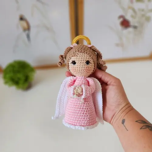 Anjinha da Guarda de Crochê Amigurumi