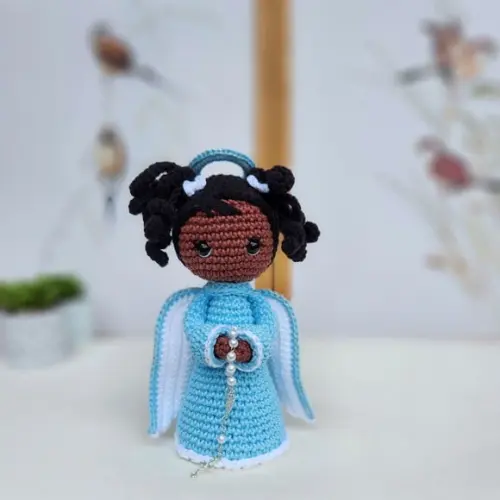 Anjinha da Guarda Negra de Crochê Amigurumi