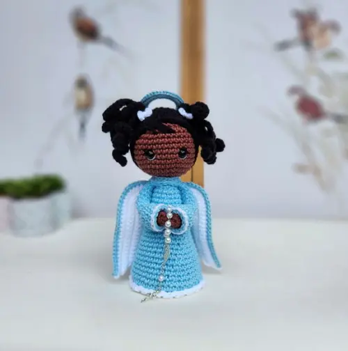 Anjinha da Guarda Negra de Crochê Amigurumi