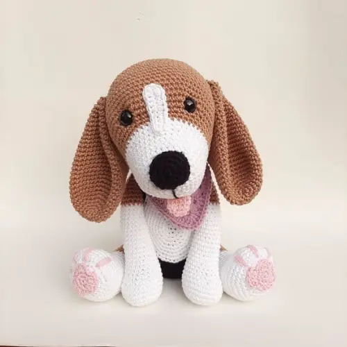Beagle Cãozinho de Crochê Amigurumi